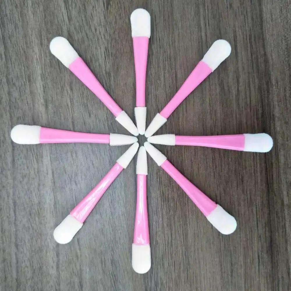 
eco-friendly disposable double ended sponge eyeshadow tipped oval makeup applicator eyeshadow brush 