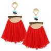 Wholesale Top Design Fashion Earrings Jewelry Bohemian Statement Long Handmade Tassel Fringe Thread Dangle Women Earring