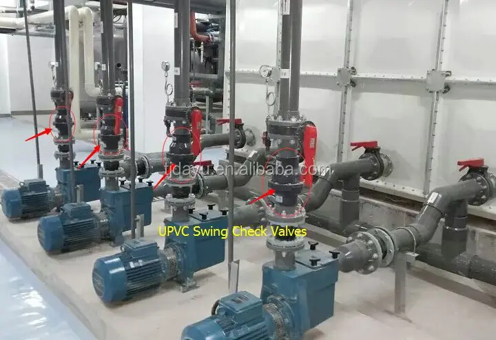 Success case of UPVC swiing check valve