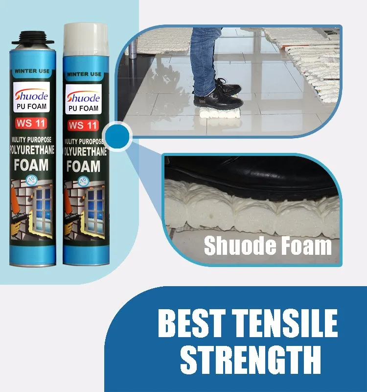 Low Temperature Pu Foam Adhesive Wall Expandable Caulk Pu Foam Sealant