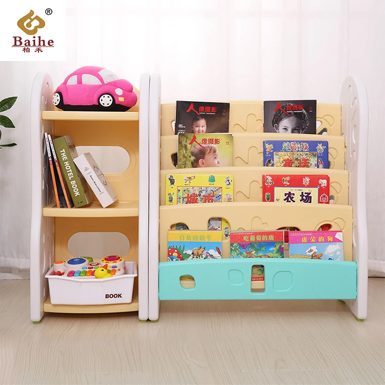 5 Layer Kids Plastic Bookshelf For Children,Living Room Furniture Kid's
