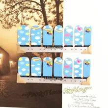 My Vanilla Blue Sky Nail Arts Sticker 14 pcs set Waterproof Nail Decals Art Stickers Gel