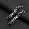 free sample Hot selling Time Gemstone luminous Moon Earrings jewelry Fashionable Glass Ball Star Earrings for female