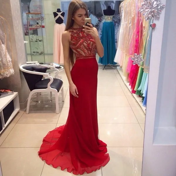 Red Tight Long Prom Dresses Flash Sales 
