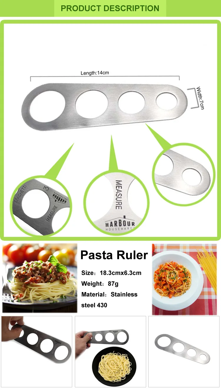 Spaghetti Measure Gadgets Stainless Steel Pasta Measuring Tool Ruler