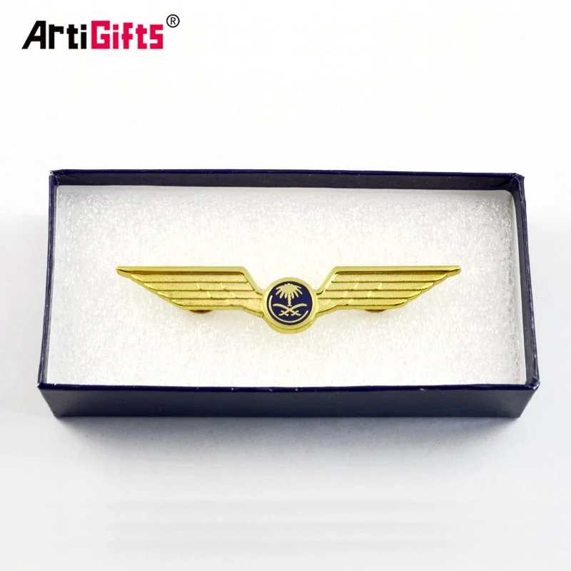 Oem Manufacturer Wholesale Personalized Blank Custom Logo Metal Wings Gold Silver Lapel Pin Badges Stainless Steel Badge Pins