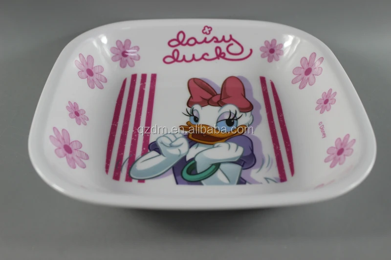 Sales promotion melamine square suop plates plastic square dish