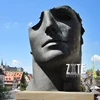 Modern abstract face statue bronze igor mitoraj sculpture for garden decoration