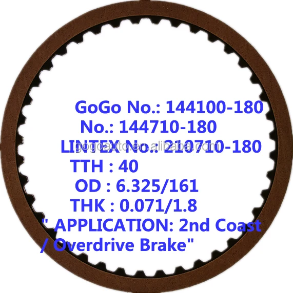 Transmission Friction Plate Kit For Toyota/u340e,U341e Gearbox Repair