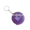 China Factory Advertising Round Shape Mini Tape Measure Keychain With Custom Logo