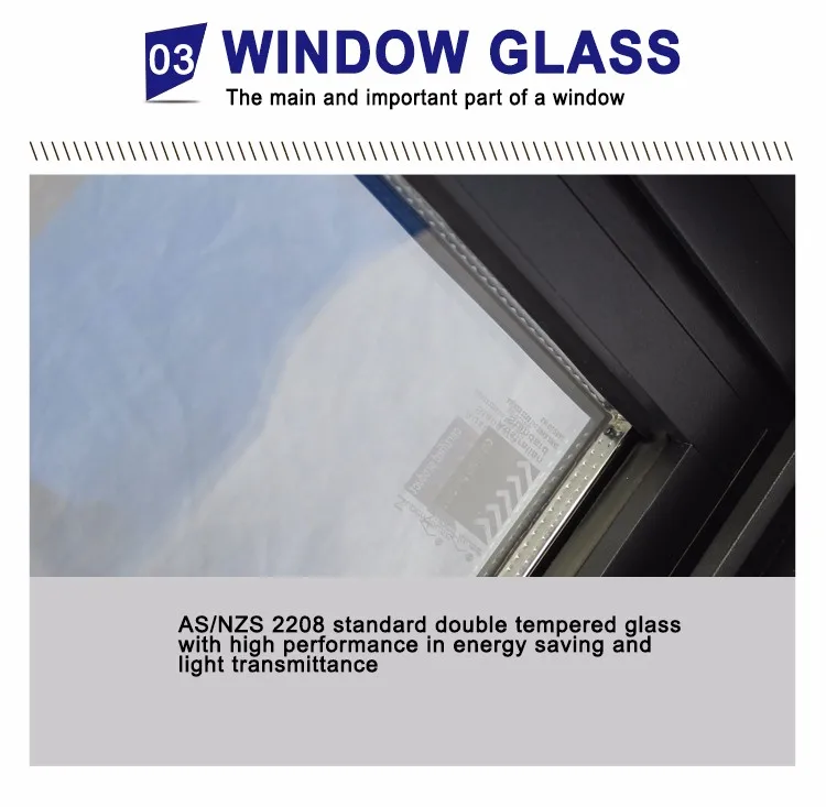 Australia commercial system 100mm thickness aluminum frame chain winder awning window with AS2047 standard