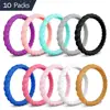 Silicone Rings for Women Thin Swivel Rings | 8 Pack | 4 Pack | Singles | Stackable Silicone Wedding Rings