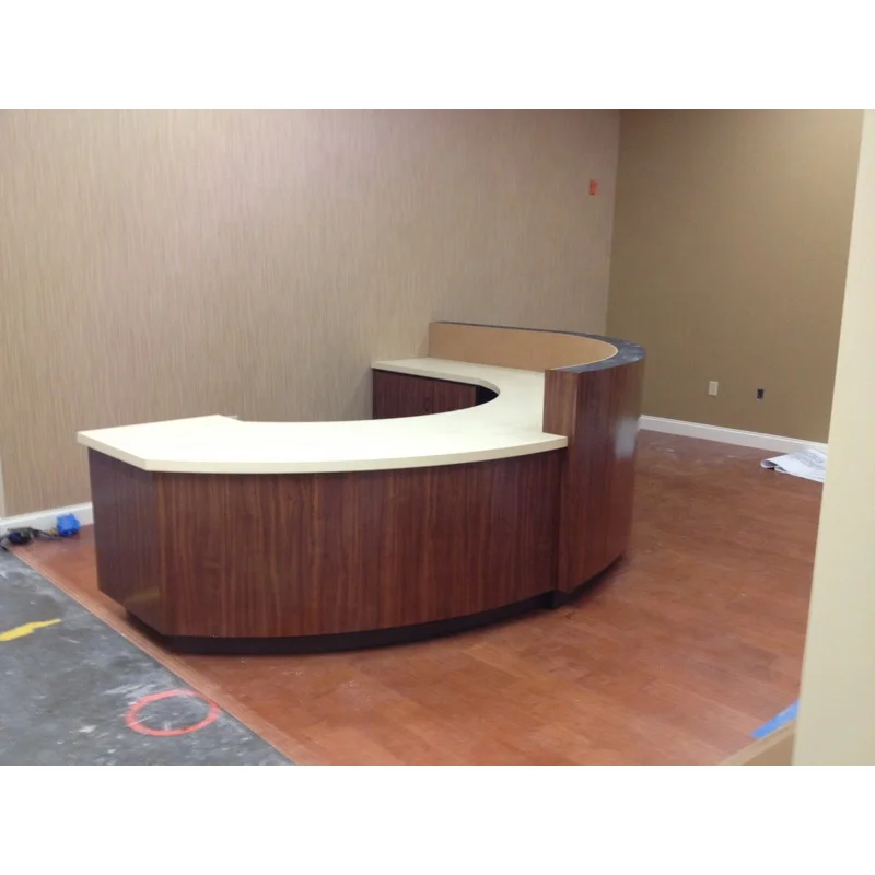 Customized Retail Shop Furniture,Wooden Front Desks,White Reception