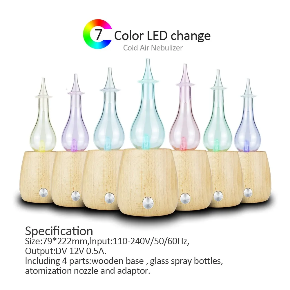 Wholesale Cheapest Glass & Wood Essential Oil Nebulizing Diffuser,Top10