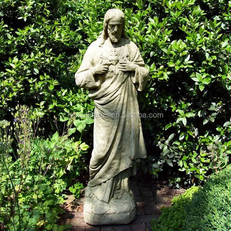 Statue De Jésus Christ En Pierre Religieuse,Figurine En Marbre Blanc
