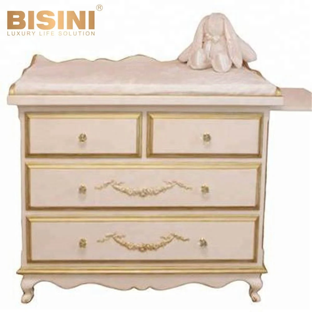 Bisini European Styled Luxury Solid Wooden Baby Changing Table New