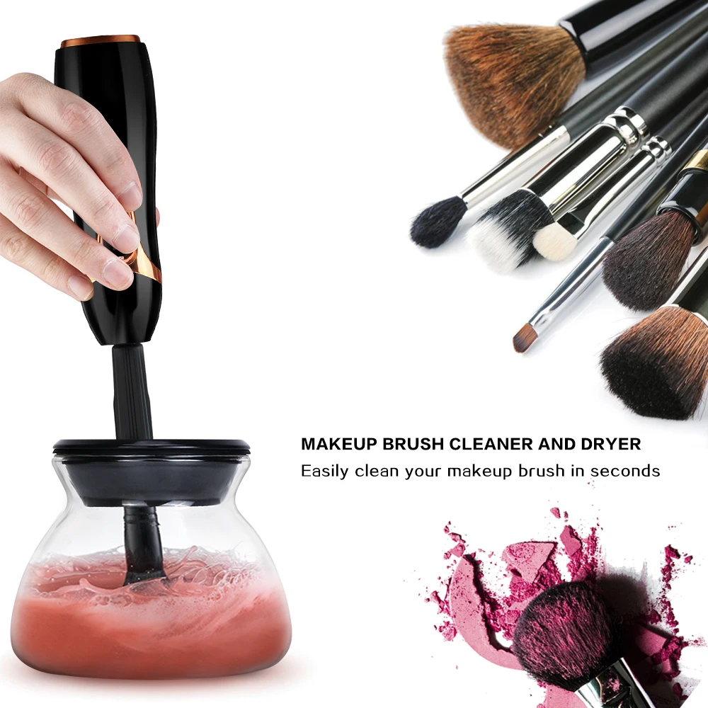 Electric Makeup Brush Cleaner And Dryer Battery Operated Portable