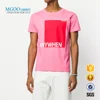 Light Weight Cotton/Polyester Tshirts Red And White Printing Tee Pink Color Men Top