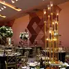 2019 party decoration wedding latest wedding decoration centerpieces metal gold candelabra 9 arms candle holder