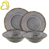 12 Pieces Modern Design Melamine Dinnerware
