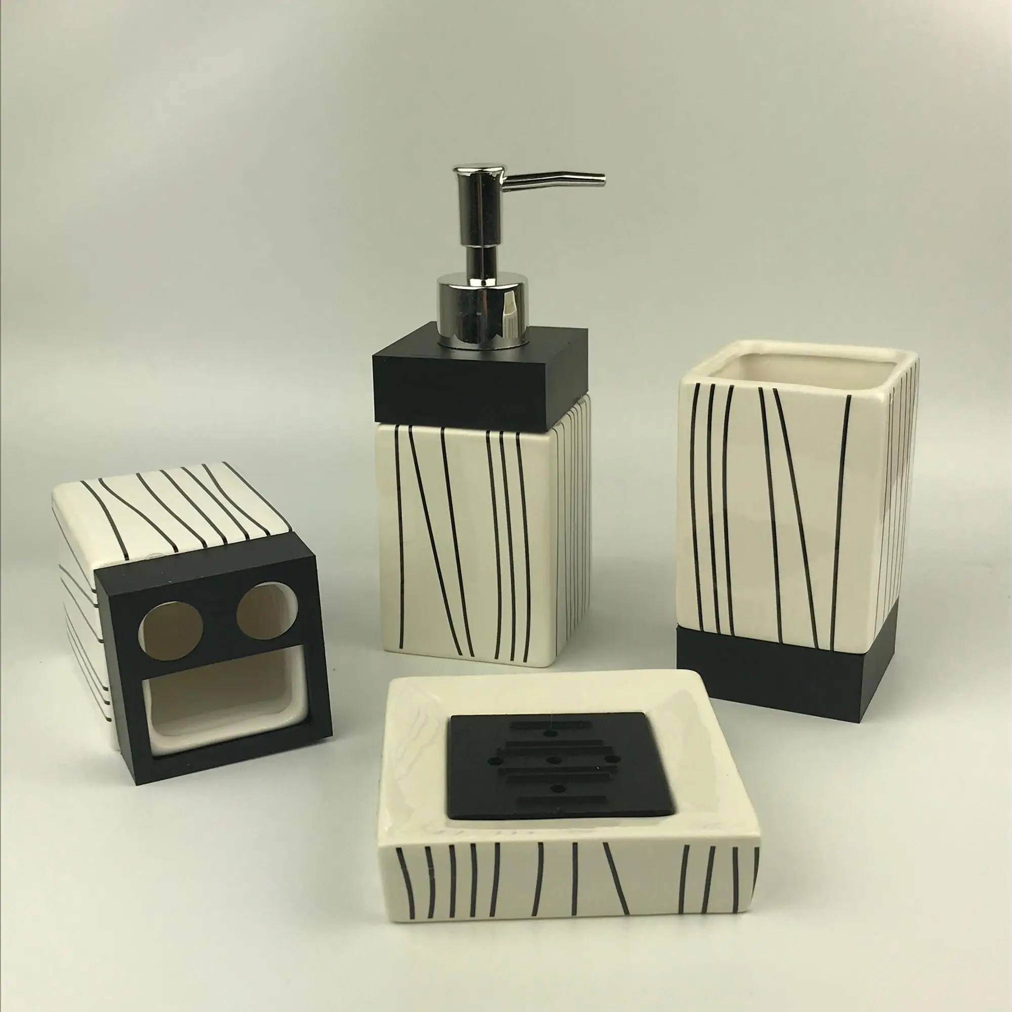 Wholesales Hotel Bathroom Ceramic Four Pieces Bath Accessory Set Buy Hotel Bathroom Product on