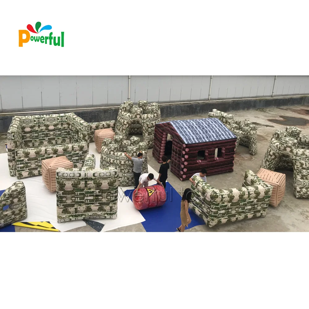 Inflatable box shape paintball bunkers set for sales
