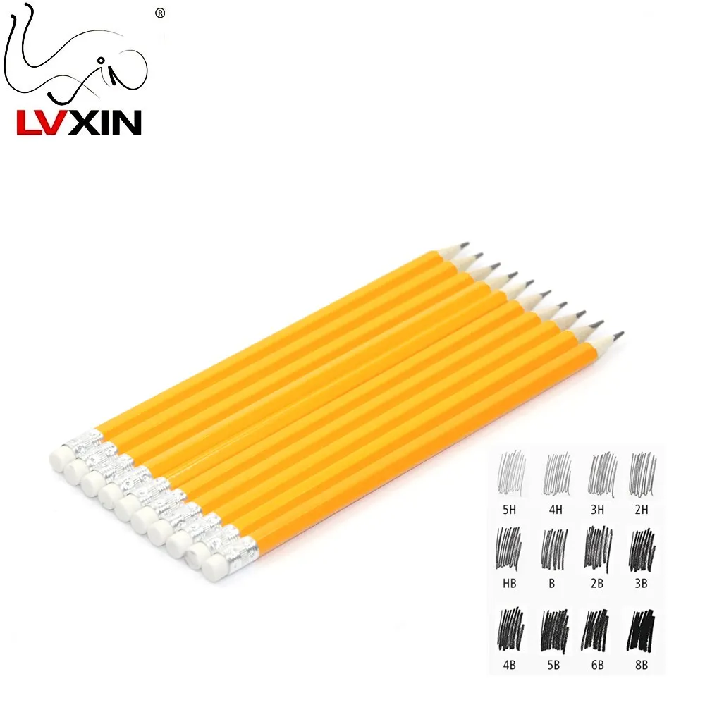 Custom Color Strong Mediumsoft Lead 2 Hb Woodcased Pencils With