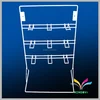 White metal wire racks loop peg hooks counter top display