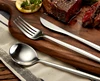 Portuguese 304 High End Stainless Steel Matte Silver Flatware Handmade ,Silver Metal Cutlery Set