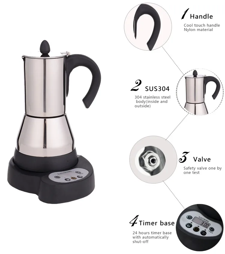 Electric Espresso Machine Espresso Maker 220v/110v 480w Stainless Steel