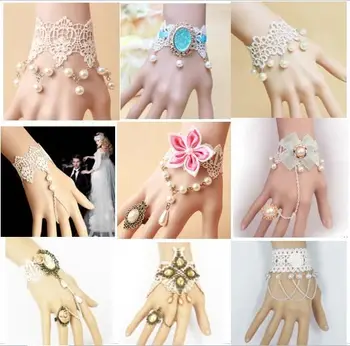 Elegant Lace Pearl Ring Bracelet Beads 