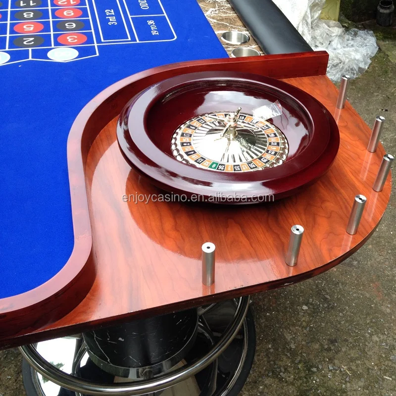 New Deluxe Poker 16-Inch Roulette Wheel Casino Game Table Set with Accessories 