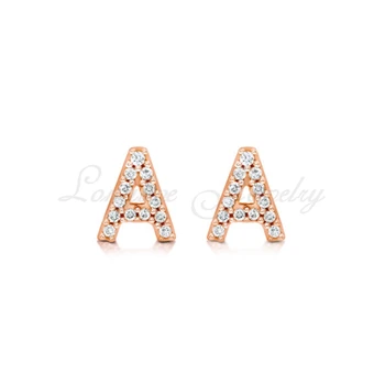 925 Silver Jewelry Letter A Earring 925 Silver Jewelry Letter A Earring