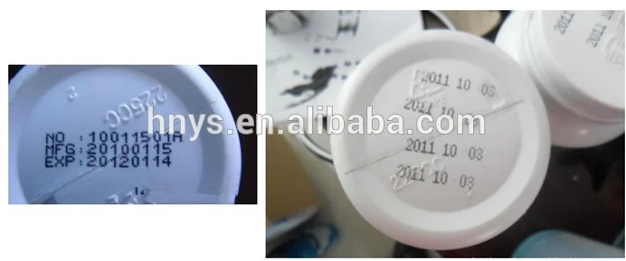 expiration and manufacturer date print stamp machine for plastic cosmetic bottles