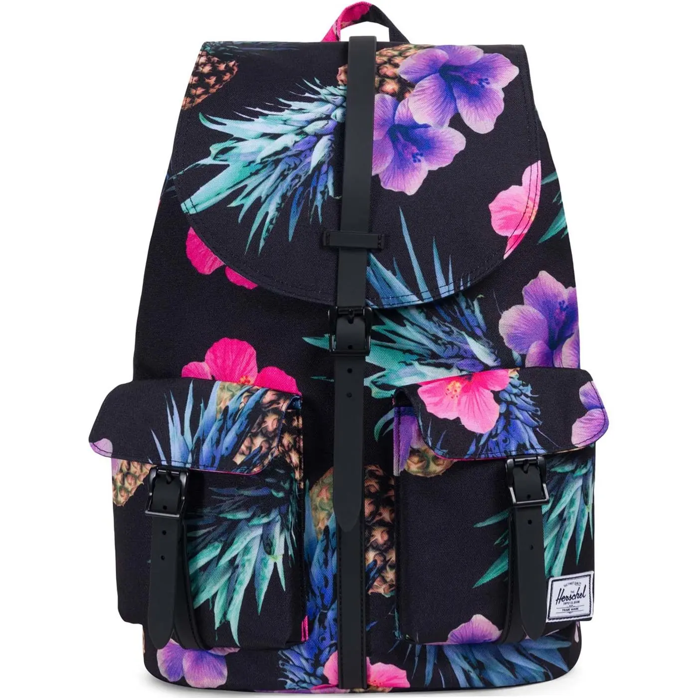 herschel black pineapple backpack