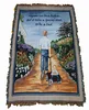 Bed throw 50*60inch customized pattern tapestry polyester cotton woven sofa throws blanket