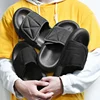 Couple Summer New Thick Bottom Beach Shoes Net Red Coconut Slippers Female Outdoor Wear Bread Sandals And Slippers Men