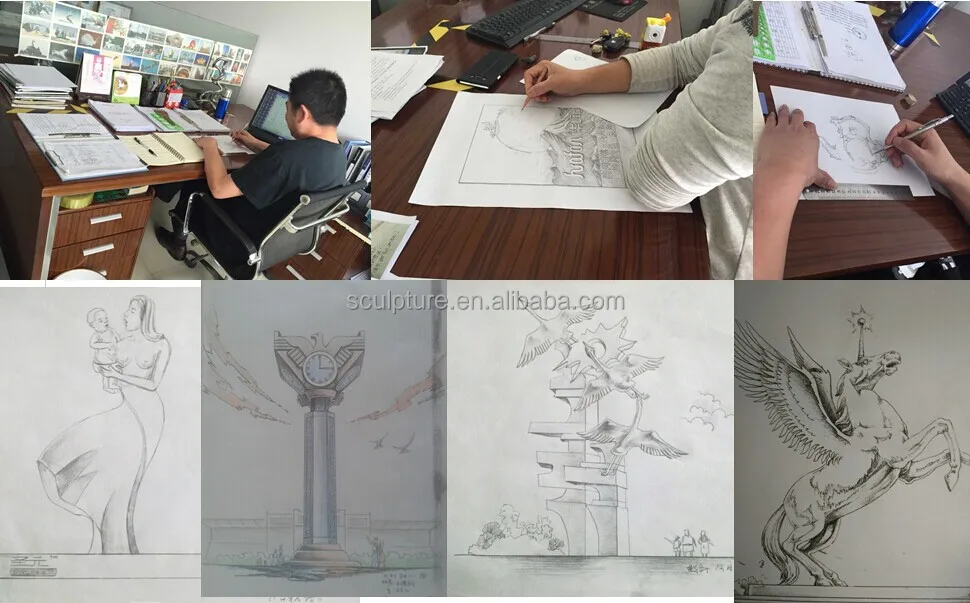 newly born abstract statue large outdoor decorative landscape sculpture