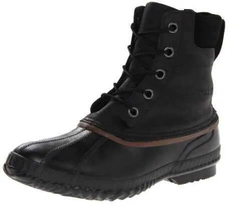 leather upper rubber bottom boots