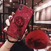 Fast delivery new fashion plush ball hairy shockproof cell phone case for iphone 6 7 8 plus x xs max xr