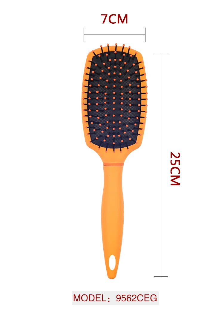 EUREKA 9562CEG Paddle Cushion Hair Brush for All Hair Types Ball-Tip Nylon Pins Anti-Slide Handle Hairbrush
