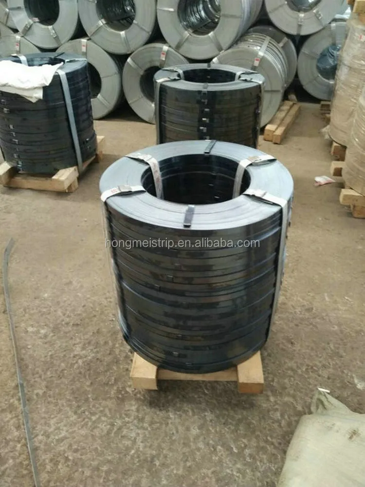 Tianjin supply export quality steel strapping coil blue steel packing strip Q235 factory