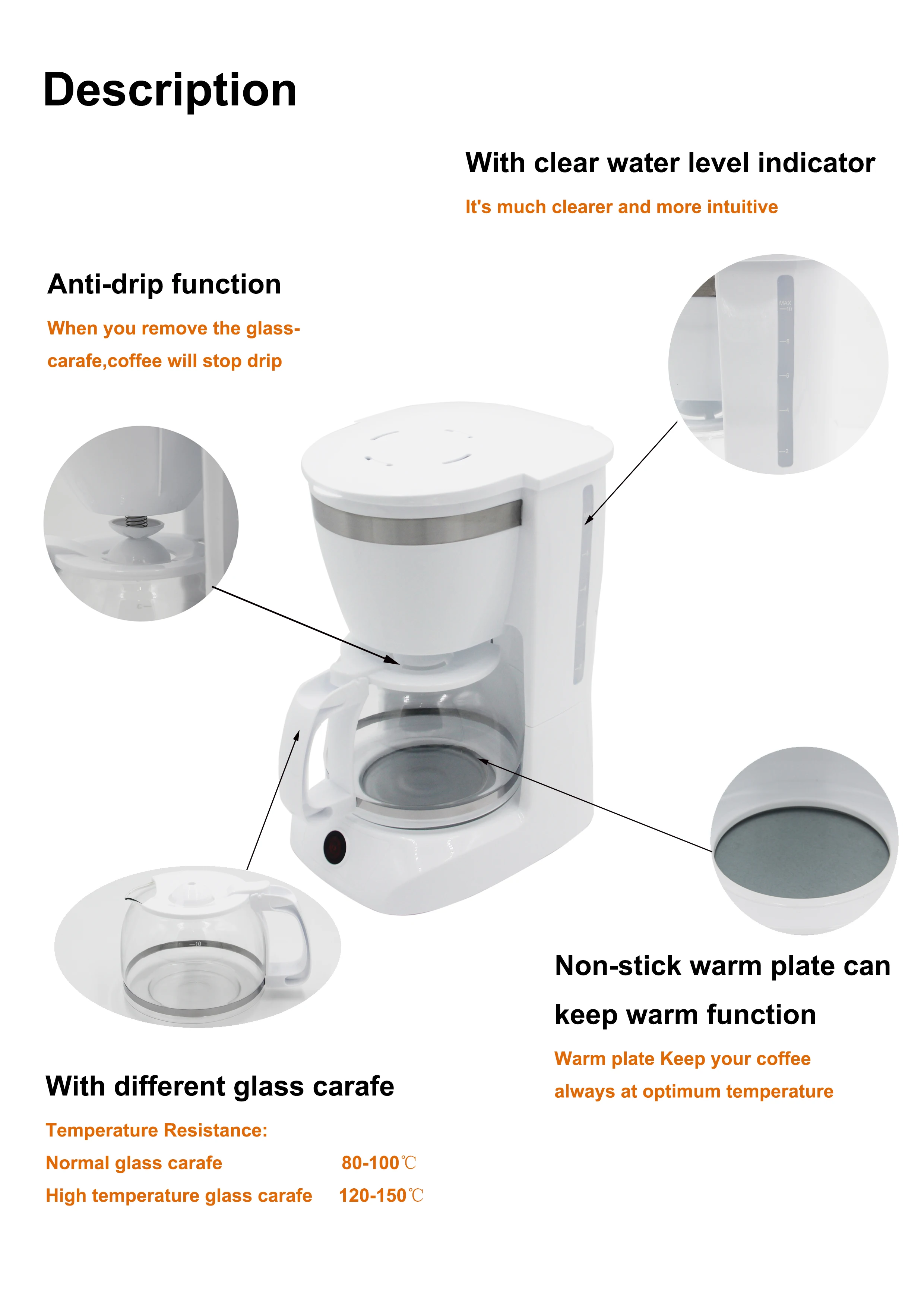 Gs Automatic Drip Coffee Maker Machine 10 Cups Buy 10 Cups Coffee