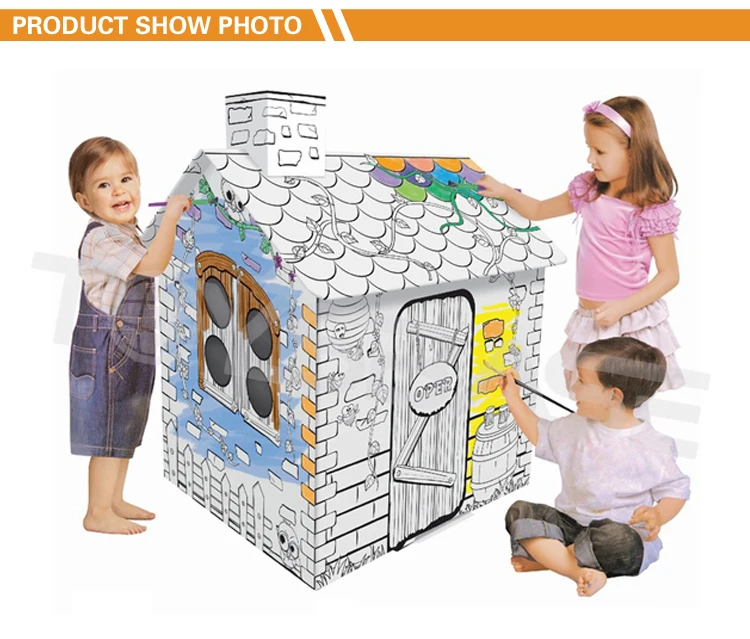 Kids Toys Educational 3d Cardboard House Diy Painting Toy Buy Diy