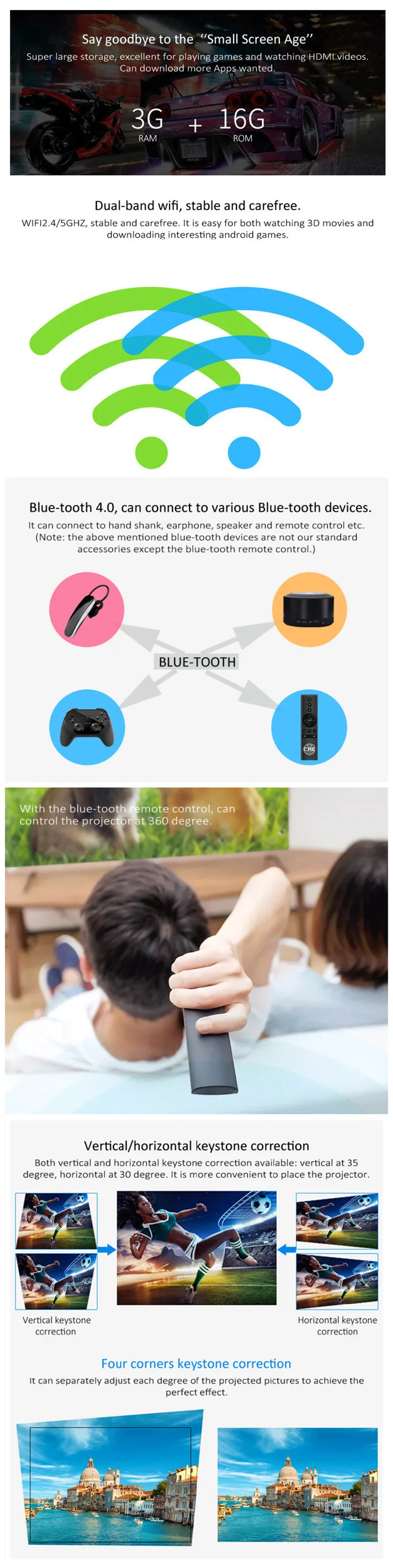 X8000 Native Full HD LED Projector 1080p 3D Projector HDMI Home Theater multimedia Projector