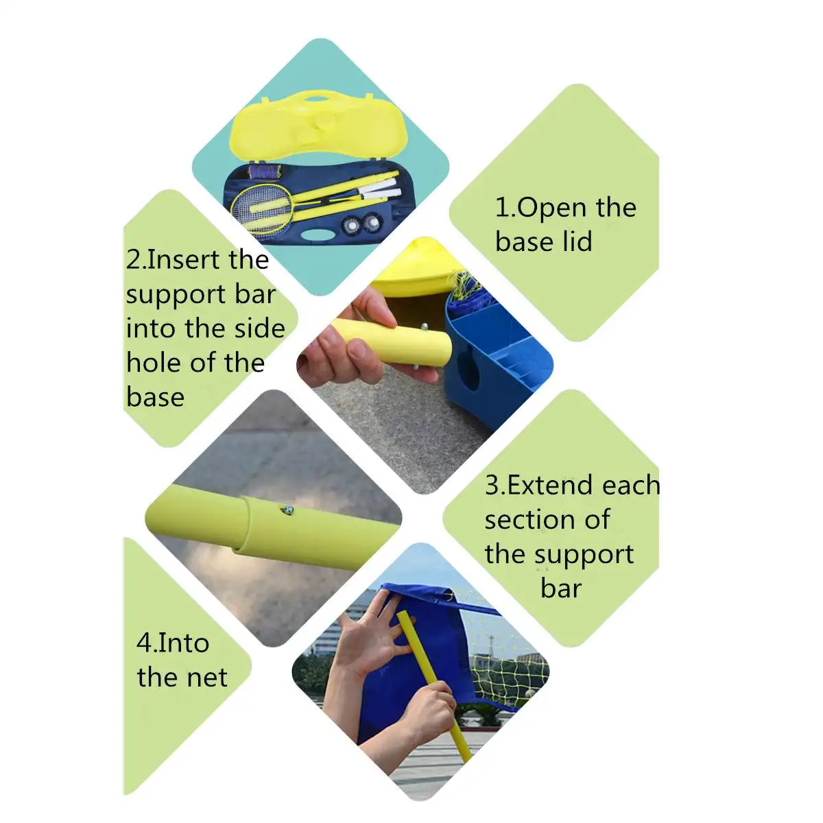 New Arrival High Quality Portable Adjustable Height Badminton Net With