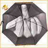 Fashion Hipster Funny Middle Finger Auto Folding Umbrella Portable Foldable Umbrella Sun Rain Umbrella