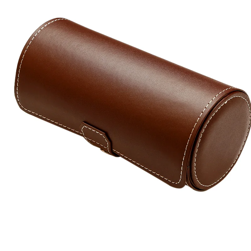 Zenper Leather Travel Walnuts Watch Roll Case For 2 Watches Slots ...