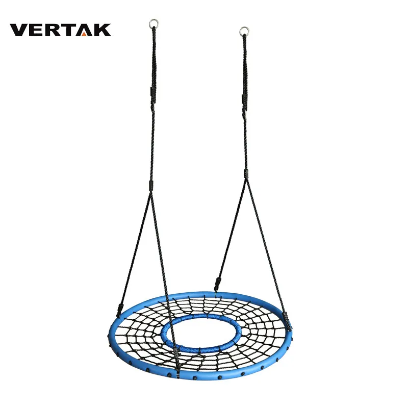 Vertak 100cm Kids Outdoor Swing Round Baby Garden Hanging Basket Swing