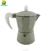 Colorful Aluminum with Marbled Coating Stovetop Espresso Maker